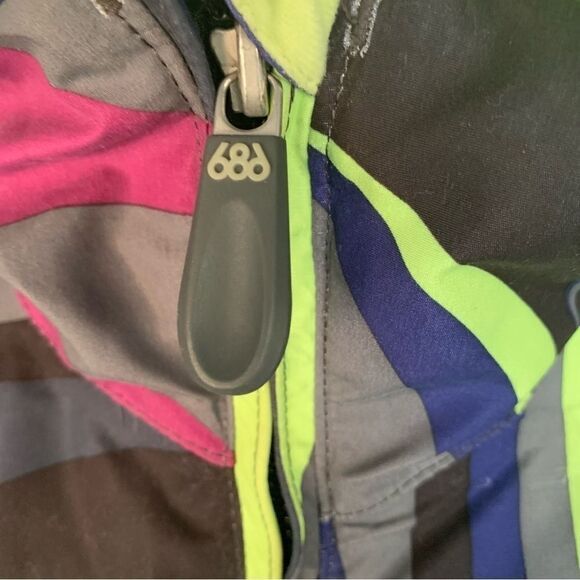 686 Snowboard Ski Jacket Graphic Neon Graphic Multicolor Sz XS - Picture 7 of 14